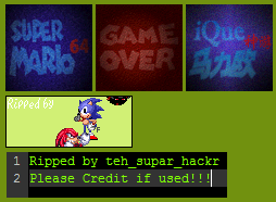 Super Mario 64 - Title & Game Over Screens