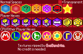 Mario Party DS - Spaces and Hexes