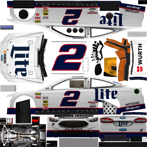 NASCAR RaceView Mobile - #2 Miller Lite Ford