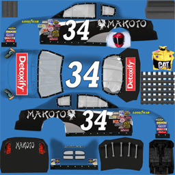 NASCAR RaceView - #34 Detoxify Brand/Makoto Sauces Dodge