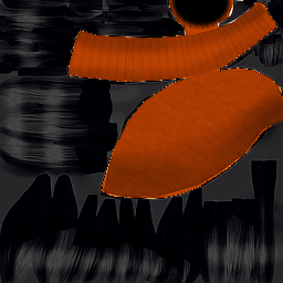 Pc Computer Roblox Orange Beanie With Black Hair The Textures Resource - roblox logo in black and orange