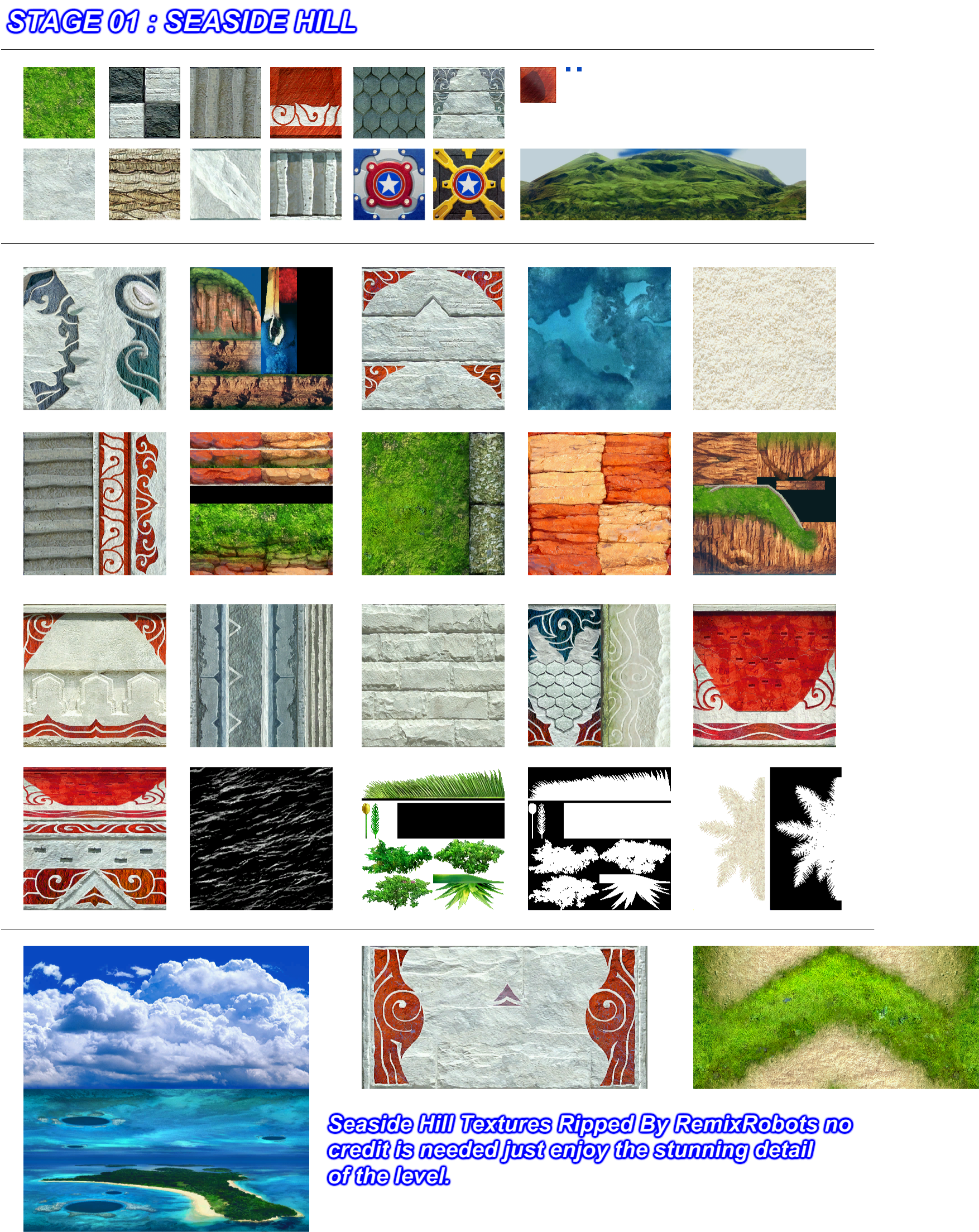 The Textures Resource - Full Texture View - Sonic Heroes - Stage 01:  Seaside Hill