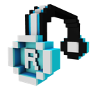 Blue 8-Bit Headphones