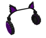 8-Bit Purple Cat Ears Headphones