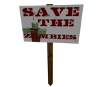 Protest Sign: Save the Zombies