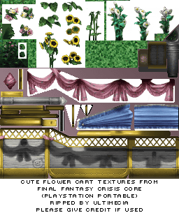 Crisis Core: Final Fantasy VII - Flower Cart - Cute Cart