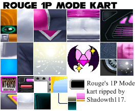Rouge the Bat's 1P Mode Kart