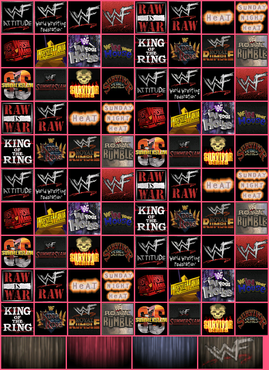 WWF Attitude - Stage Logos
