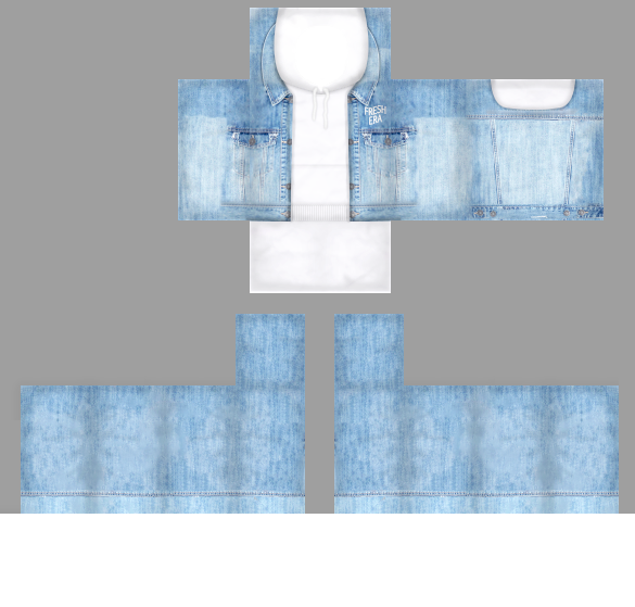 Roblox - Denim Jacket with White Hoodie