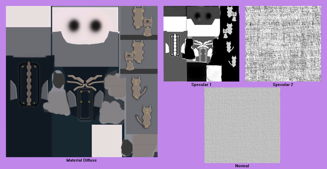 The Textures Resource - Full Texture View - LittleBigPlanet - Raiden Skin