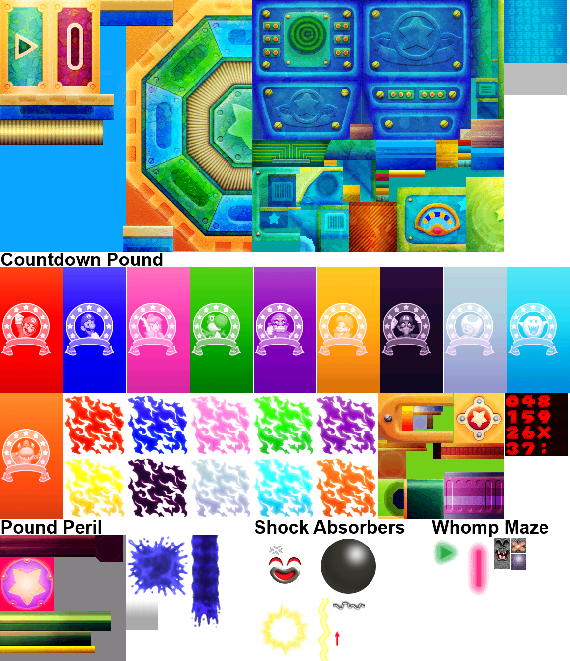Mario Party 5 - Countdown Pound, Pound Peril, Shock Absorbers & Whomp Maze