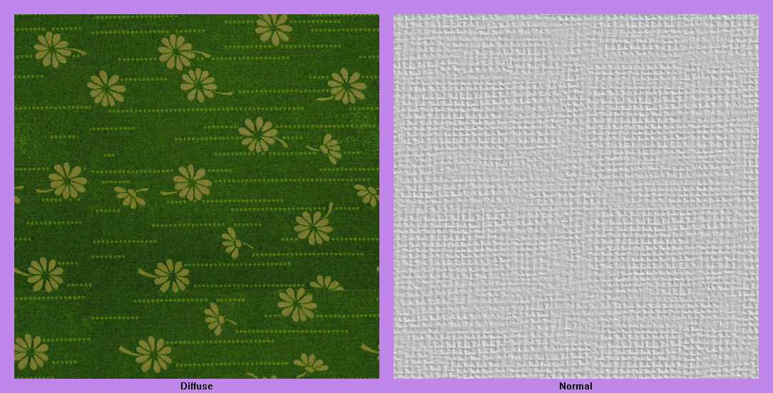 LittleBigPlanet - Green Floral Fabric