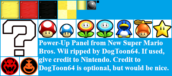 New Super Mario Bros. Wii - Power-up Panel