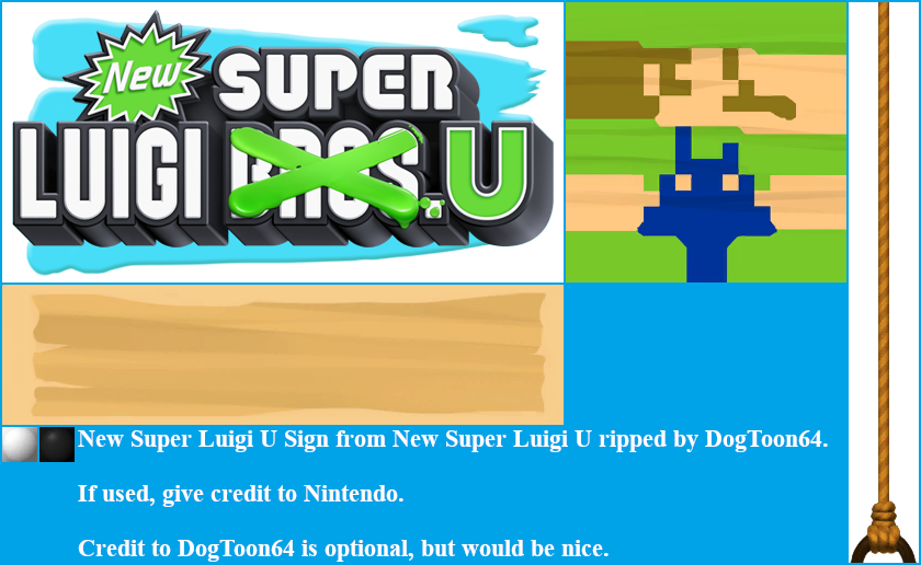 New Super Luigi U Sign