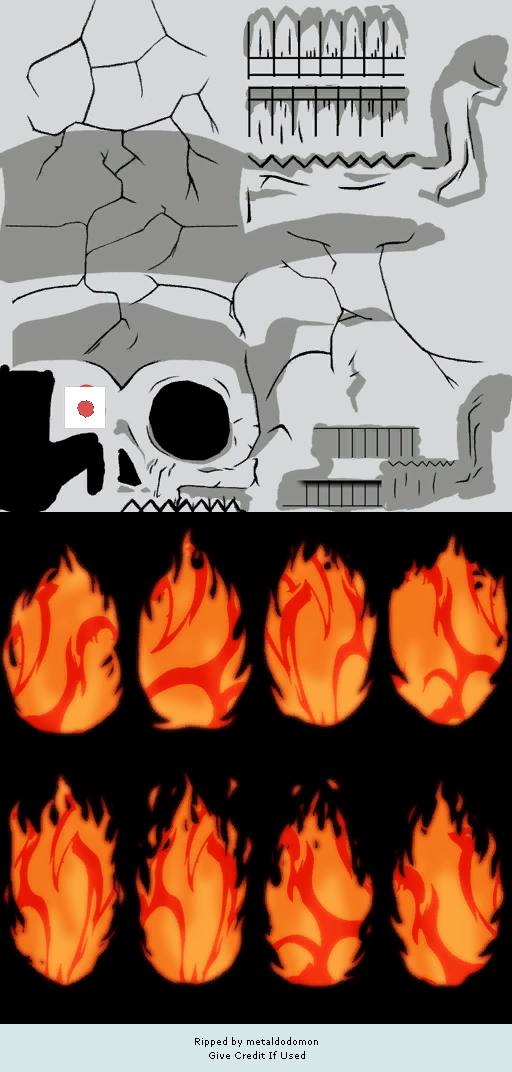 Burning Skull Head