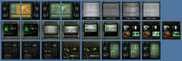 Alien Resurrection - Wall Screens & Consoles