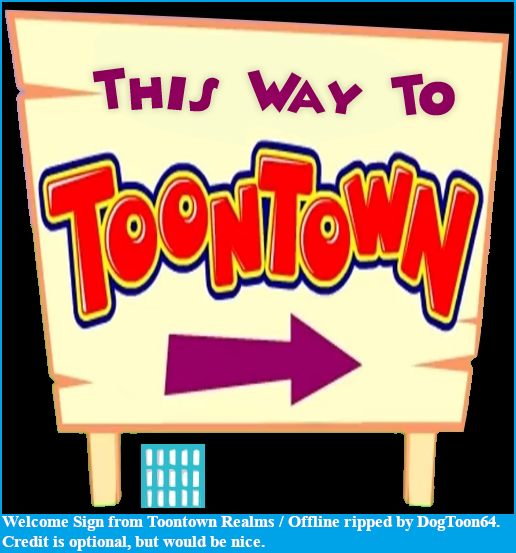 Toontown Realms / Offline - Welcome Sign