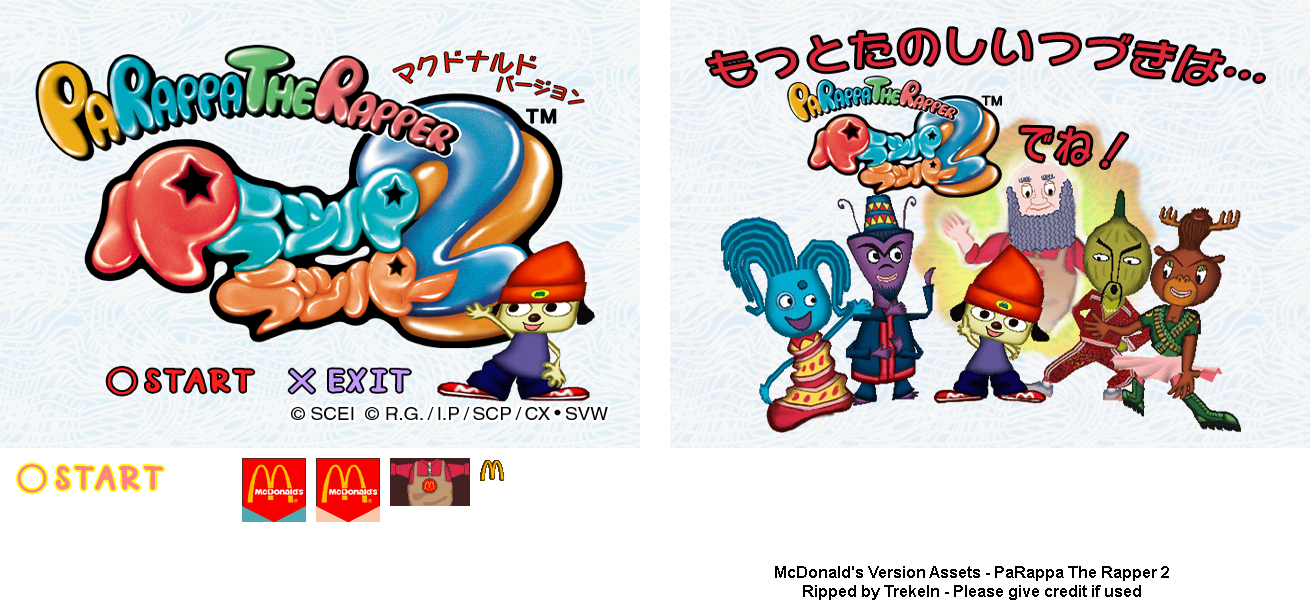 PaRappa the Rapper 2 - McDonald's Version Assets