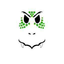 Green Ultimate Dragon Face