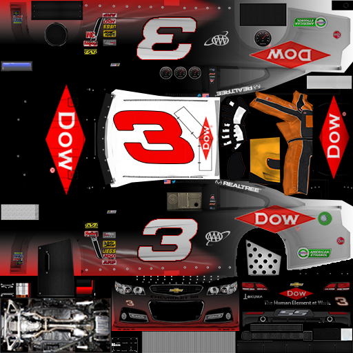 NASCAR RaceView Mobile - #3 DOW Chevrolet