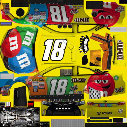 NASCAR RaceView Mobile - #18 M&M's Toyota