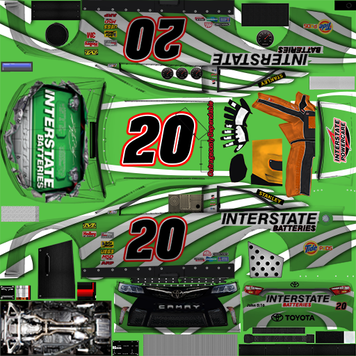 NASCAR RaceView Mobile - #20 Interstate Batteries Toyota