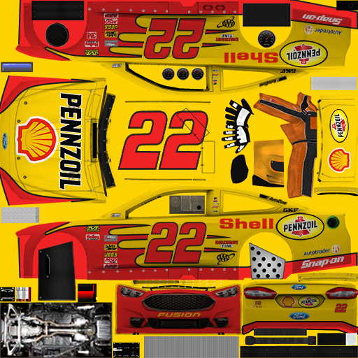 NASCAR RaceView Mobile - #22 Shell Pennzoil Ford