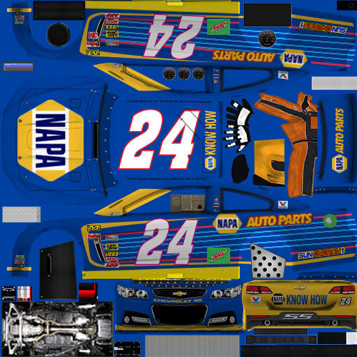 NASCAR RaceView Mobile - #24 NAPA Chevrolet