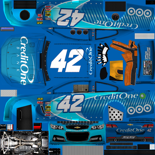 NASCAR RaceView Mobile - #42 Credit One Bank Chevrolet