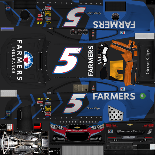 NASCAR RaceView Mobile - #5 Farmers Insurance Chevrolet