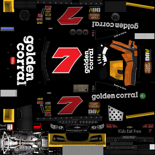 NASCAR RaceView Mobile - #7 Golden Corral Chevrolet