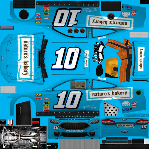 NASCAR RaceView Mobile - #10 Nature's Bakery Ford (Unused)
