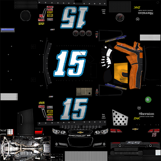 NASCAR RaceView Mobile - #15 Unsponsored Chevrolet