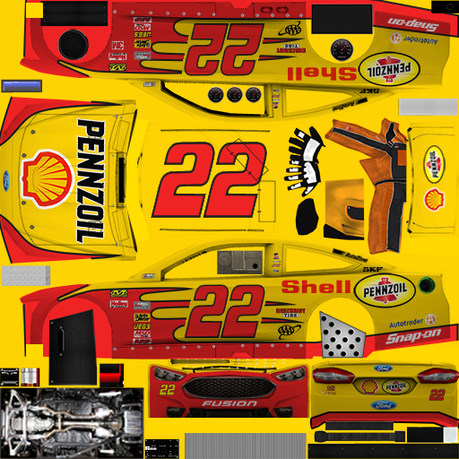NASCAR RaceView Mobile - #22 Shell Pennzoil Ford v2