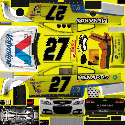 NASCAR RaceView Mobile - #27 Valvoline Menards Chevrolet
