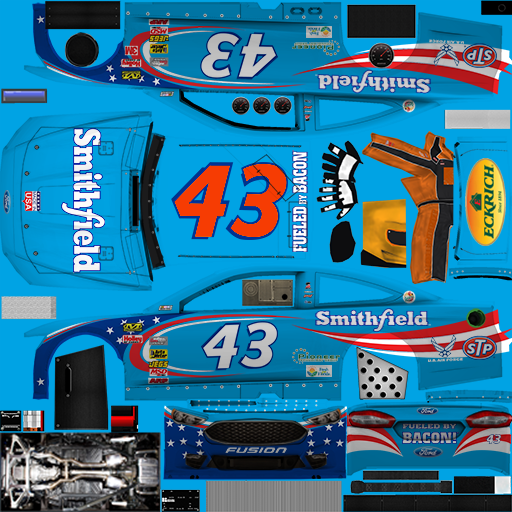 NASCAR RaceView Mobile - #43 Smithfield Foods Ford