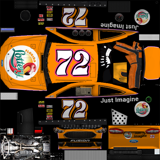NASCAR RaceView Mobile - #72 Florida Lottery Ford