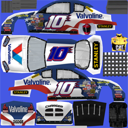 NASCAR RaceView - #10 Valvoline / Stanley Tools Dodge