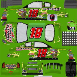 NASCAR RaceView - #18 Interstate Batteries Chevrolet