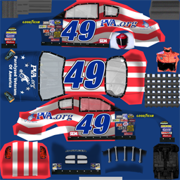 NASCAR RaceView - #49 Paralyzed Veterans of America Dodge