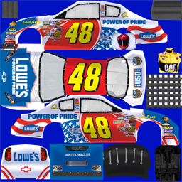 NASCAR RaceView - #48 Lowe's/Power of Pride Chevrolet