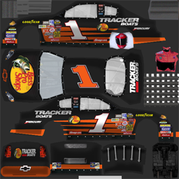NASCAR RaceView - #1 Bass Pro Shops/Tracker Boats Chevrolet