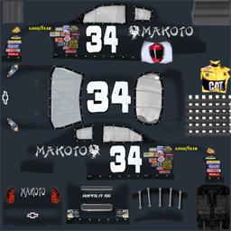 NASCAR RaceView - #34 Makoto Ginger Dressing Chevrolet