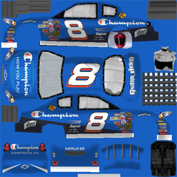 NASCAR RaceView - #8 Champion Apparel Chevrolet