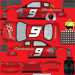 NASCAR RaceView - #9 Budweiser Dodge