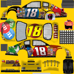 NASCAR RaceView - #18 M&M's Toyota