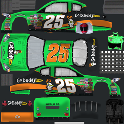NASCAR RaceView - #25 GoDaddy.com Chevrolet