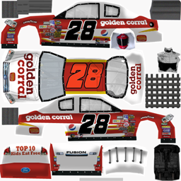 NASCAR RaceView - #28 Golden Corral Ford