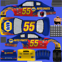 NASCAR RaceView - #55 NAPA Toyota (Preseason)