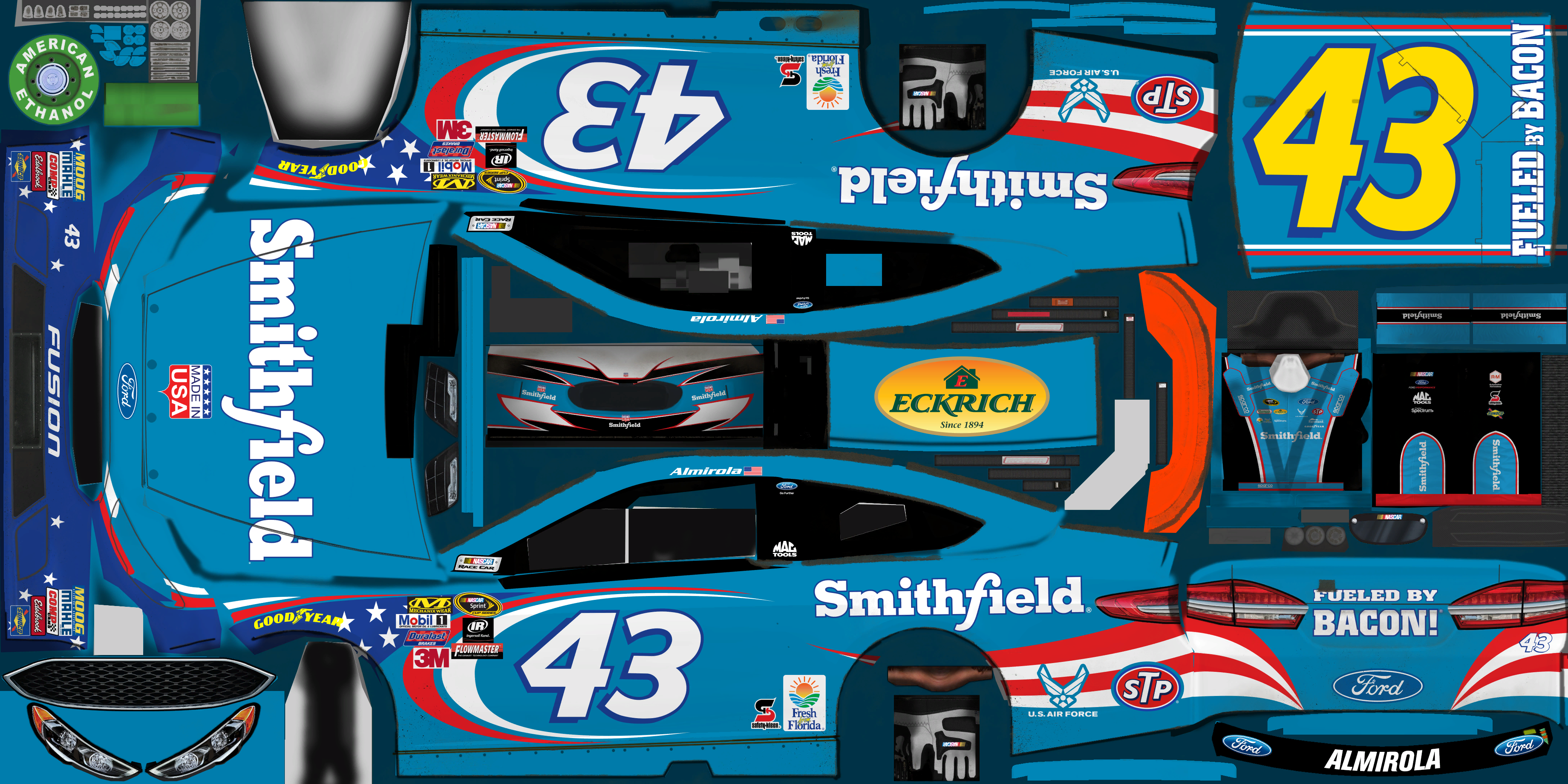 #43 Aric Almirola